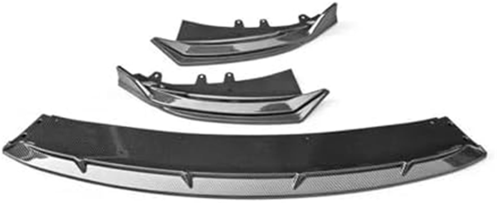 DEMULAX Splitter Frontstoßstangenlippe Schwarze Röcke Zubehör, for BYD, for Seal EV Air Splitter Karosserie-Kit Spoiler 2022 2023 2024 Lippensplitter (Carbonfarbe) Autospoiler-Splitter(BLACK Carbon Pa von DEMULAX