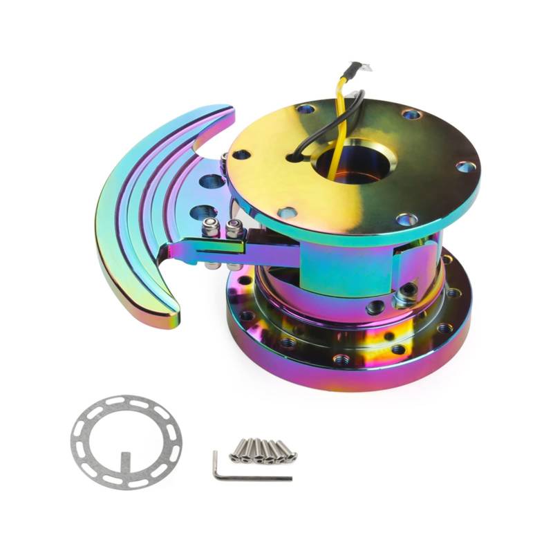 DEMULAX Spurverbreiterungsadapter, Lenkrad Schnell Hohe Tilt Racing Release Hub Kit Adapter Körper Abnehmbare Snap Off Boss Kit(Colorful) von DEMULAX