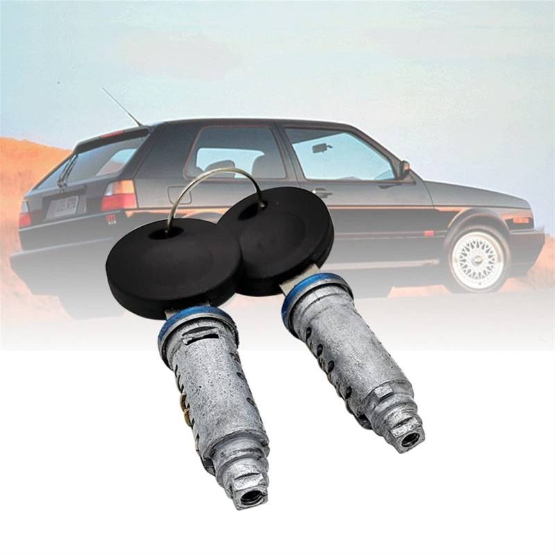 DEMULAX Türgriff-Schließzylinder mit Schlüssel, for VW, for Golf, for Passat Typ3, for Caddy, Pickup Rabbit, for Audi, 100 200 4000 5000 Fox 191837061 Reparatursatz für Autotürschlosszylinder von DEMULAX