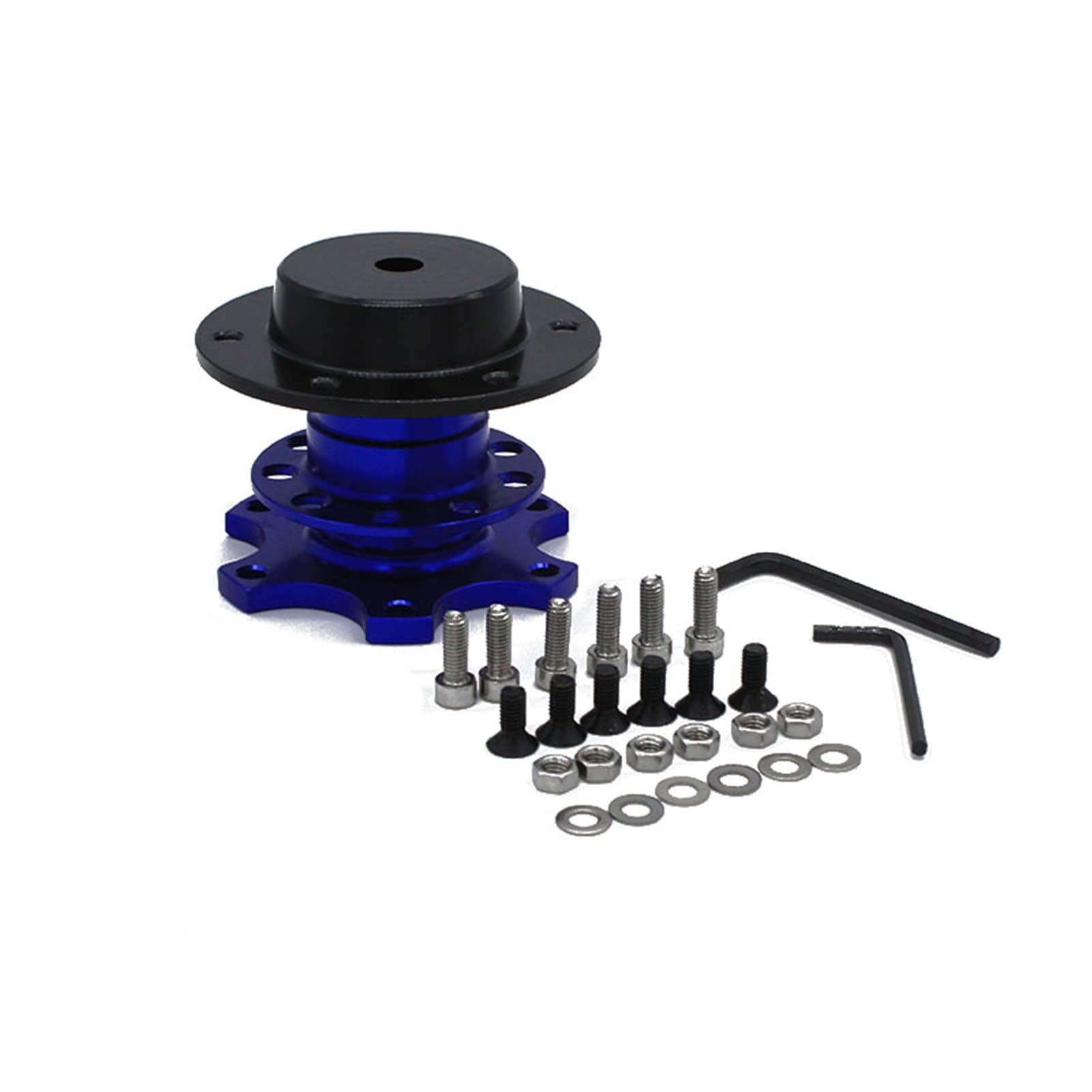 DEMULAX Universal 6 Loch Racing Lenkrad Quick Release Hub Adapter Abnehmbare Snap Off Boss Kit Lenkradnabe von DEMULAX