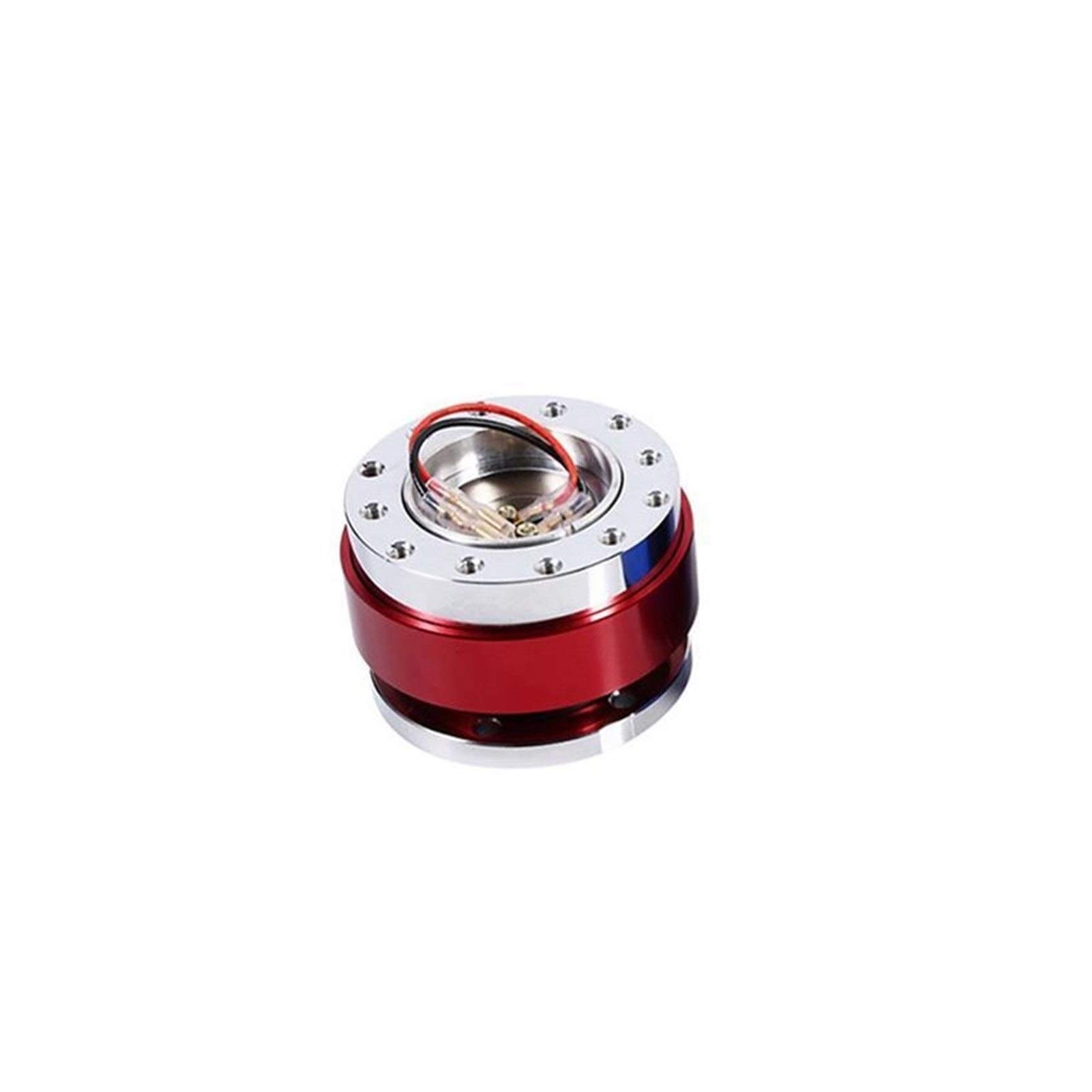 DEMULAX Universal Auto Auto Quick Release Lenkrad Snap Off Hub Adapter Boss Kit Aluminium Lenkrad loslassen(Red) von DEMULAX