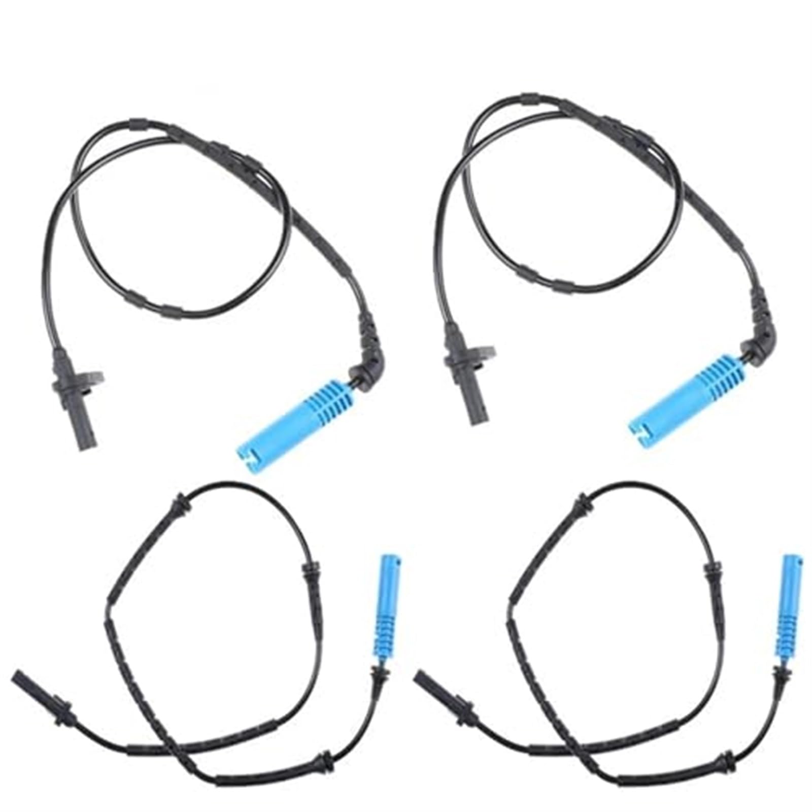 DEMULAX Vorne Hinten Links Rechts ABS Rad Drehzahlsensor, for, X3 E83 34523405906 34523405907 Drehzahlsensor für Kraftfahrzeuge(Black 4PCS) von DEMULAX