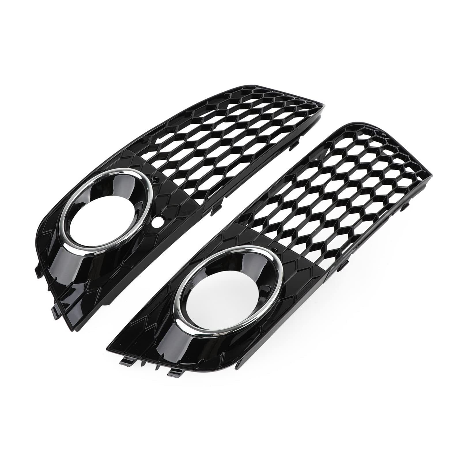 DEMULAX Waben-Nebelscheinwerfer-Abdeckung, Kühlergrill, for Audi, for A4 B8 2009–2012, Auto-Kühlergrill-Abdeckung 8KD807682 8KD807681 Abdeckung für Nebelscheinwerfergrill für Autostoßstange(A) von DEMULAX