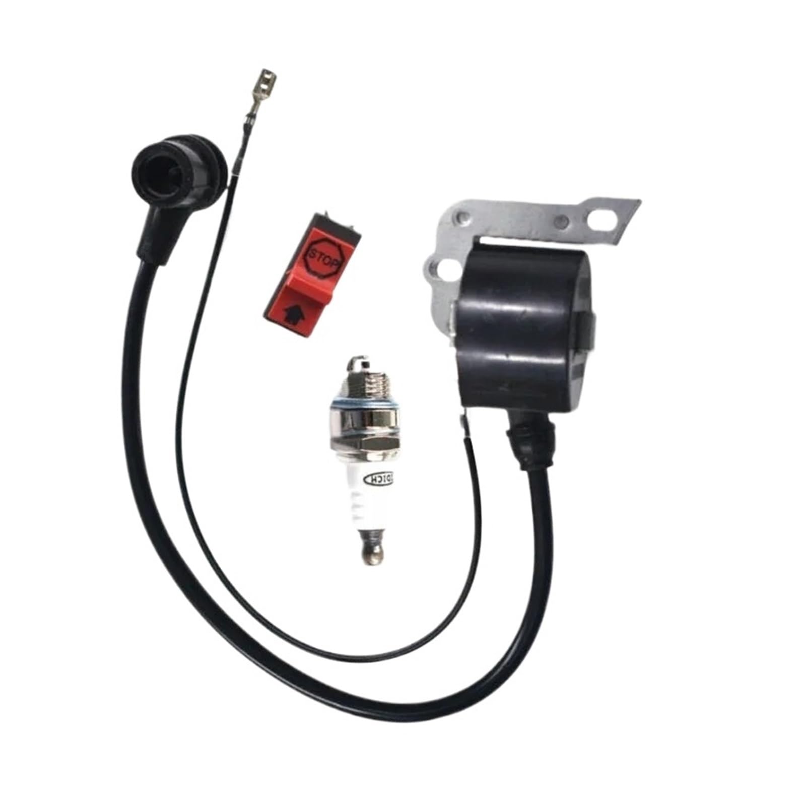 DEMULAX Zündspule Schalter Zündkerze Motor Generator Garten Reparatur Kettensägen, for Husqvarna, 50 51 55 254 257 261 272 Xp Zündspule für Gartentrimmer von DEMULAX