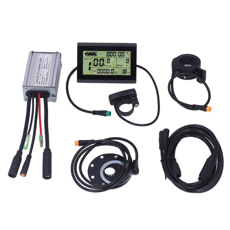 DEMULAX for 250W 350W Elektro-Fahrrad-Umrüstsatz Elektro-Umrüstsatz Motor wasserdicht mit LCD3-Anzeige Meter Elektroauto Armaturenbrett für Elektroroller von DEMULAX