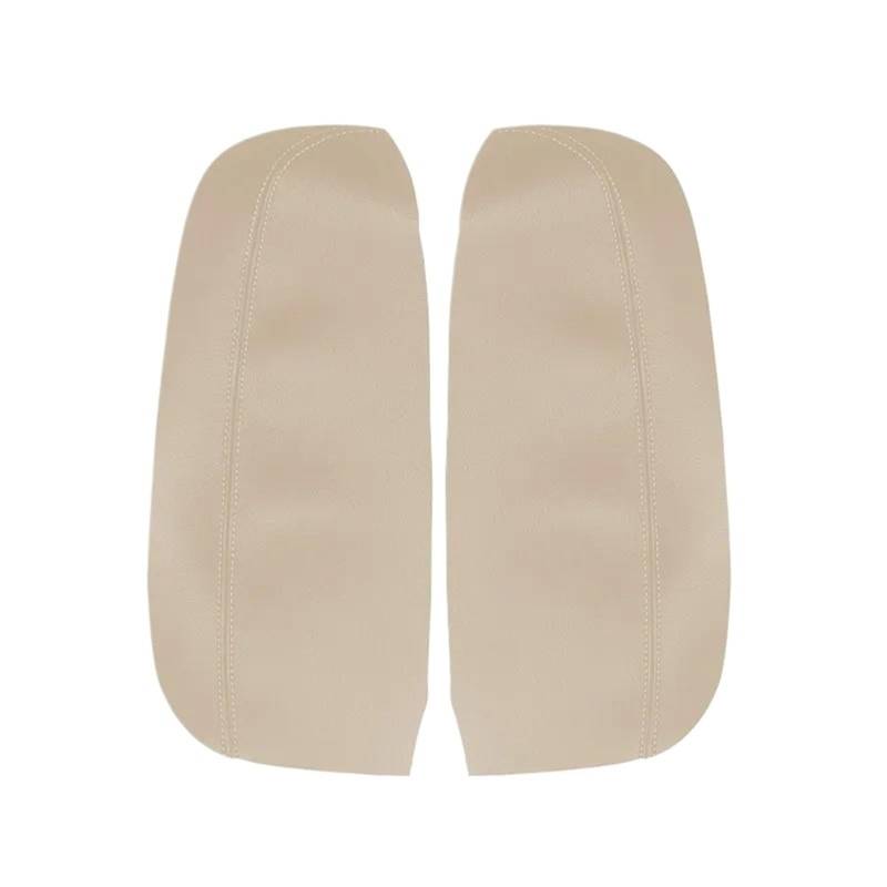 DEMULAX for Acura, for RDX 2007 2008 2009 2010 2011 2012 2 Stück Auto weiches Leder Vordertür Armlehne Panel Abdeckung Innenaufkleber Dekor Kfz-Türverkleidung(Beige) von DEMULAX