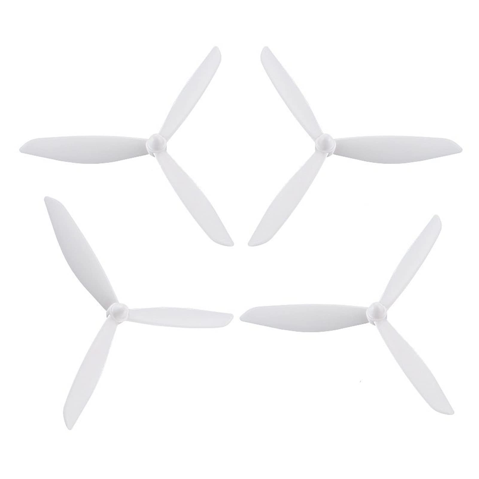 DEMULAX for Bayang X16 X21 Fernbedienung Quadrocopter Ersatzteile Upgrade Dreieck Klinge Schwarz Weiß 20 Stück 1pack Drohnenpropeller(White) von DEMULAX