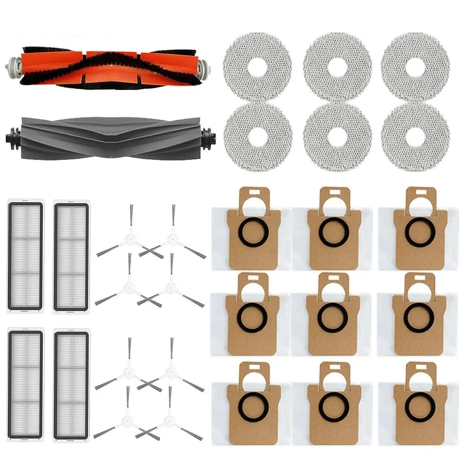 DEMULAX for Dreame, L10s Ultra / S10 Pro Zubehör Mijia Omni 1S B101CN Roboter X10 + Roboter Vakuum Wichtigsten Seite Pinsel Filter Mopp Teile Kehrroboter Zubehör von DEMULAX