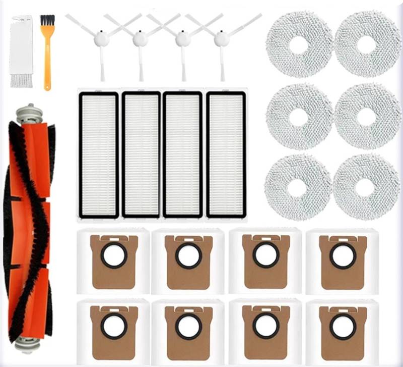 DEMULAX for Dreame, L10s Ultra S10 S10 Pro Mijia Omni 1S B101CN B116 Roboter Vakuum Ersatzteile Haupt Seite Pinsel Hepa-Filter Kehrroboter Zubehör(25pcs) von DEMULAX