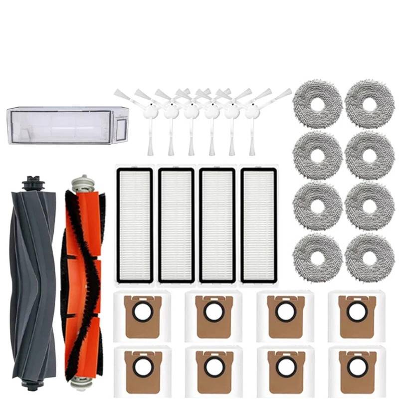 DEMULAX for Dreame, L10s Ultra S10 S10 Pro Mijia Omni 1S B101CN B116 Roboter Vakuum Ersatzteile Haupt Seite Pinsel Hepa-Filter Kehrroboter Zubehör(29pcs) von DEMULAX