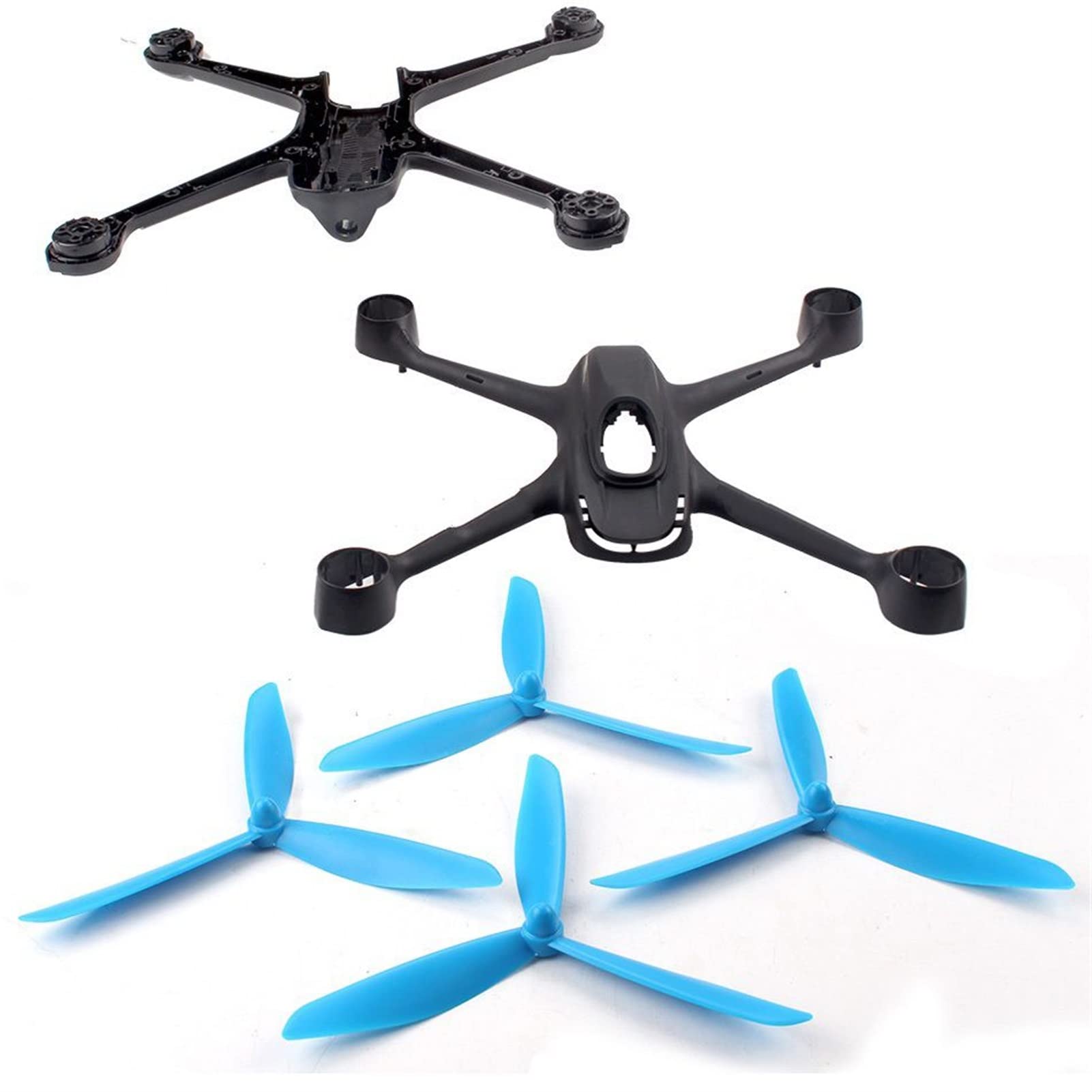 DEMULAX for H501S X4 RC Quadcopter Flugzeugkörperteile Dreieck Klinge Fernbedienung Flugzeugkörperteile Drohnenpropeller(Blue) von DEMULAX