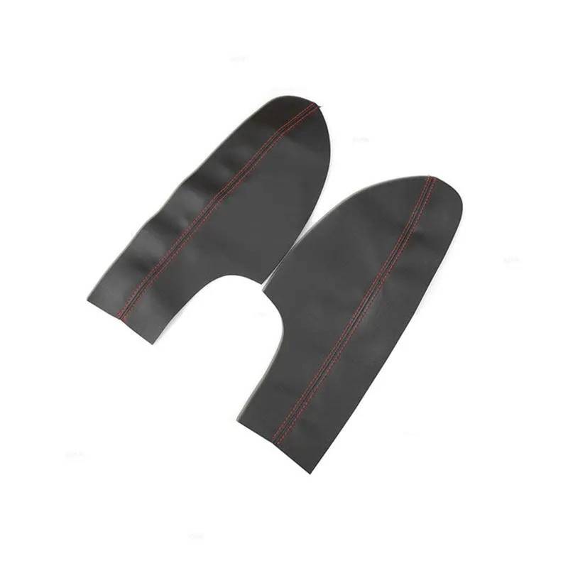 DEMULAX for Hyundai, for Sonata, 8. 2011 2012 2013 2014 Auto-Innentürverkleidung Armlehnenbezug Mikrofaser-Leder-Dekorzubehör Kfz-Türverkleidung(Black-red line,2pcs) von DEMULAX