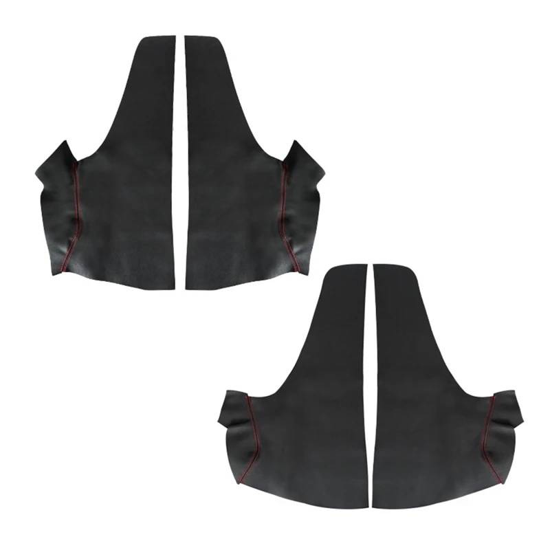 DEMULAX for Jazz, for Fit 2008 2009 2010 2011 2012 Fließheck Auto Styling Innentürverkleidung Armlehne Mikrofaser-Lederbezug Kfz-Türverkleidung(4pcs,Black) von DEMULAX