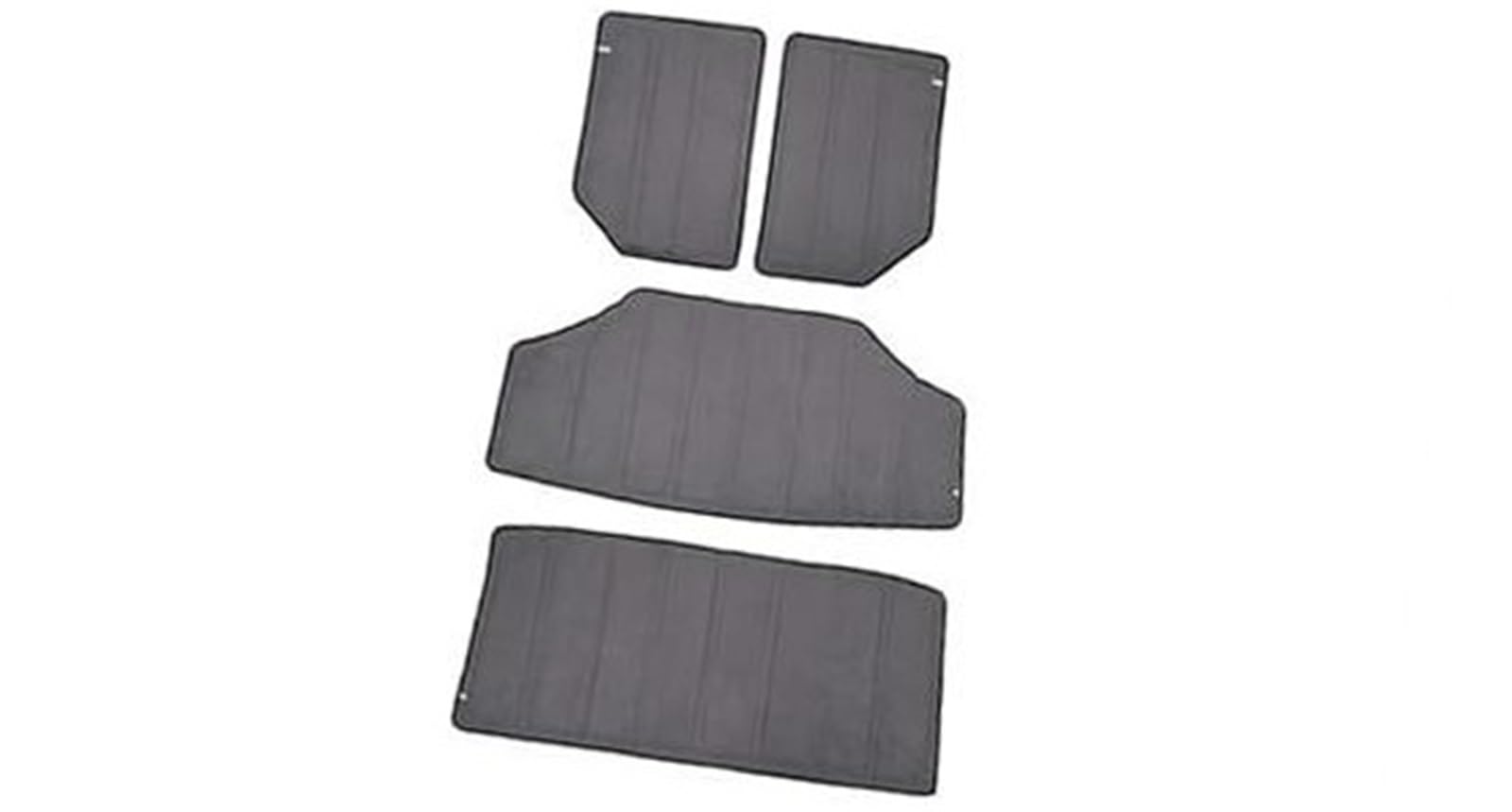 DEMULAX for Jeep, for Wrangler JK 2012-2017 Autodach Hardtop Wärmedämmung Baumwolle Schall Wärmedämmung Pad Innenausstattung Motor-Hitzeschildpolster(Black 4 Door Roof Grey) von DEMULAX