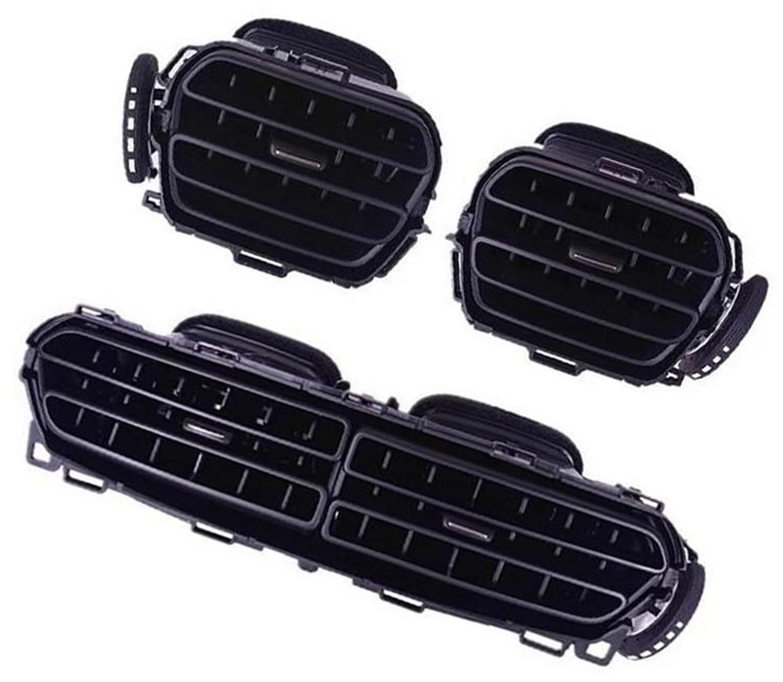 DEMULAX for Peugeot, 301, for Citroen, C3 Auto Front Central Air Outlet Vent Air Vent Klimaanlage Outlet AC Vent 96764765ZD 96772870ZD Lüftungsgitter am Armaturenbrett(Black 3pcs) von DEMULAX