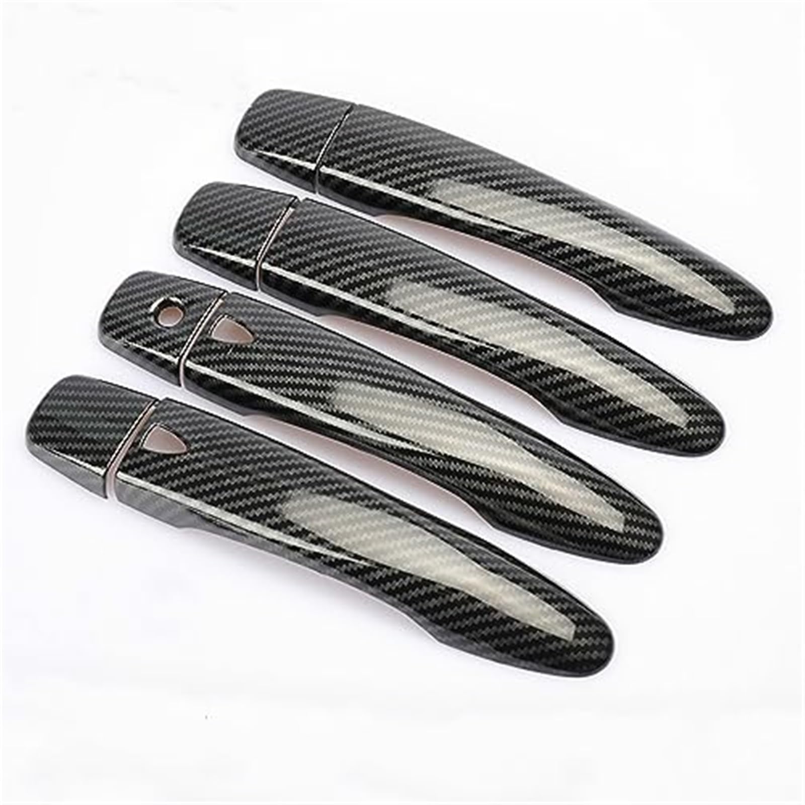 DEMULAX for Renault, for Samsung, QM6 2016 2017 2018 2019 2020 Carbon Fiber Chrom Türgriffabdeckung Fangkappe Zierleiste Zubehör Auto-Außentürgriffabdeckung(Black Black 2 Buttons) von DEMULAX