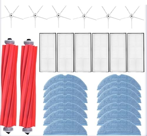 DEMULAX for Roborock, S7 S70 S75 S7Max s7MaxV T7S Plus Hauptbürste Hepa-Filter Mops Ersatzteile Robotic Staubsauger Zubehör Kehrroboter Zubehör(28pcs) von DEMULAX