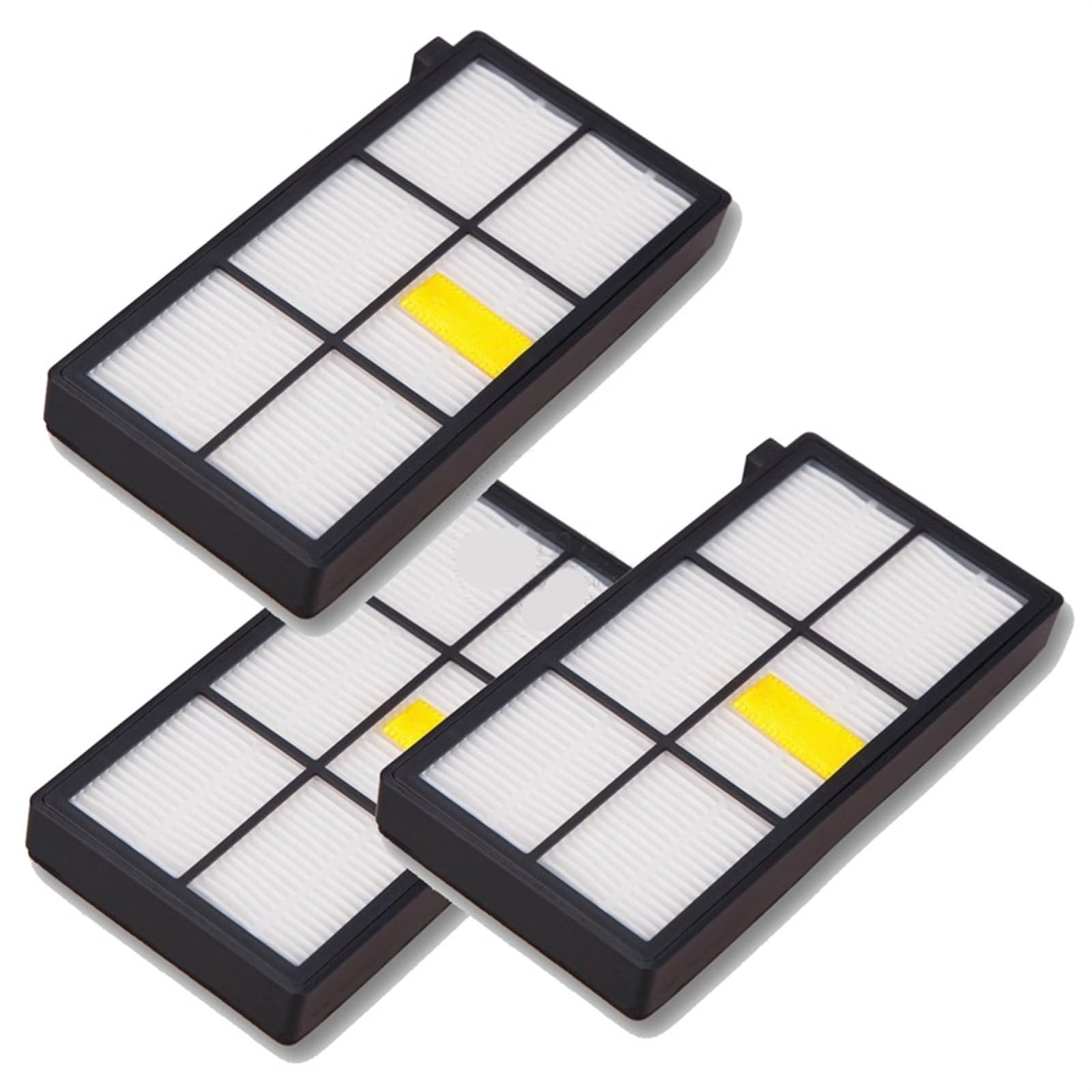 DEMULAX for Roomba, for 960 900 891 800 Serie Zubehör Ersatzteile Staubsauger Nachschub Kit Gummi Seitenbürste HEPA-Filter Kehrroboter Zubehör(3PCS HEPA Filter) von DEMULAX