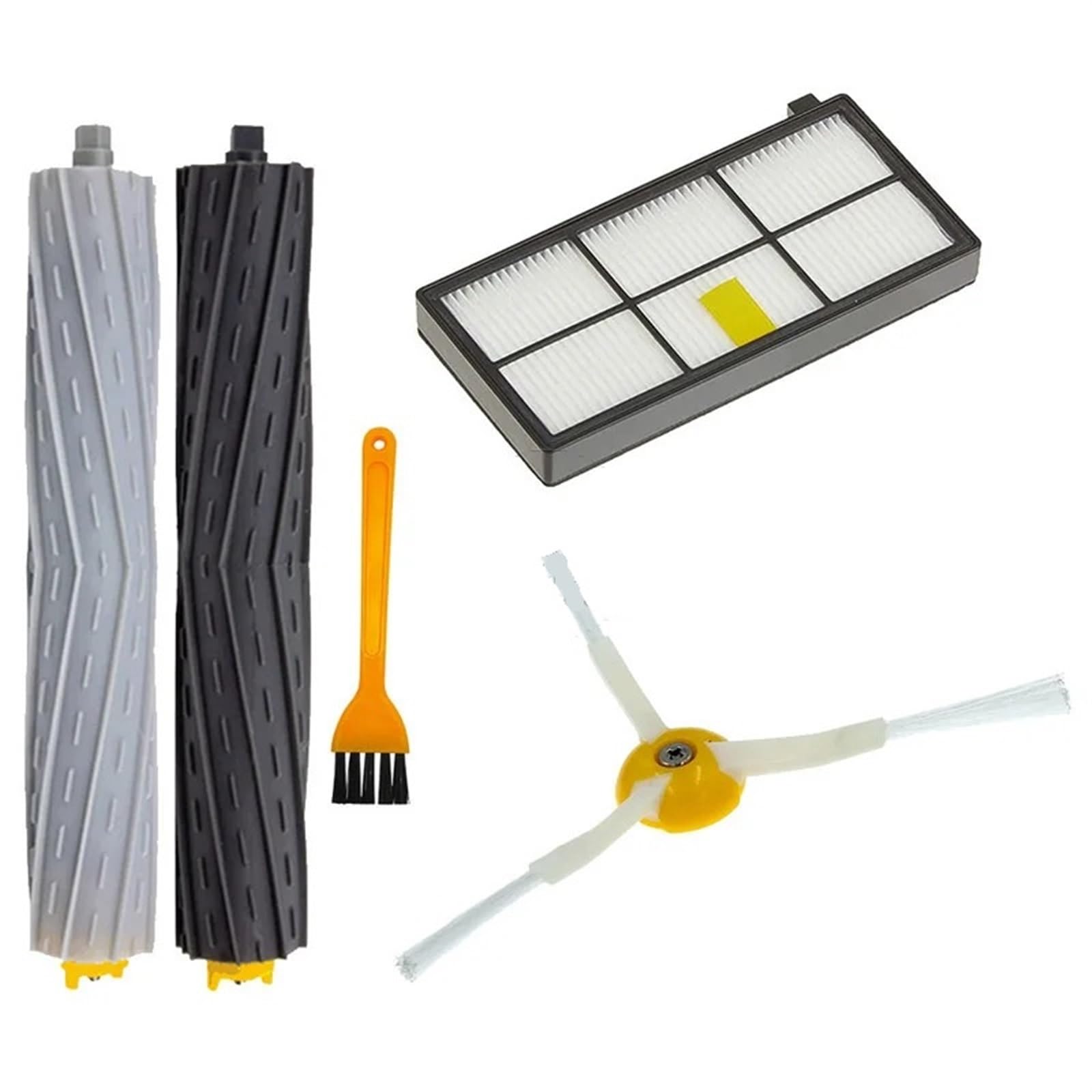 DEMULAX for Roomba, for 960 900 891 800 Serie Zubehör Ersatzteile Staubsauger Nachschub Kit Gummi Seitenbürste HEPA-Filter Kehrroboter Zubehör(MH) von DEMULAX