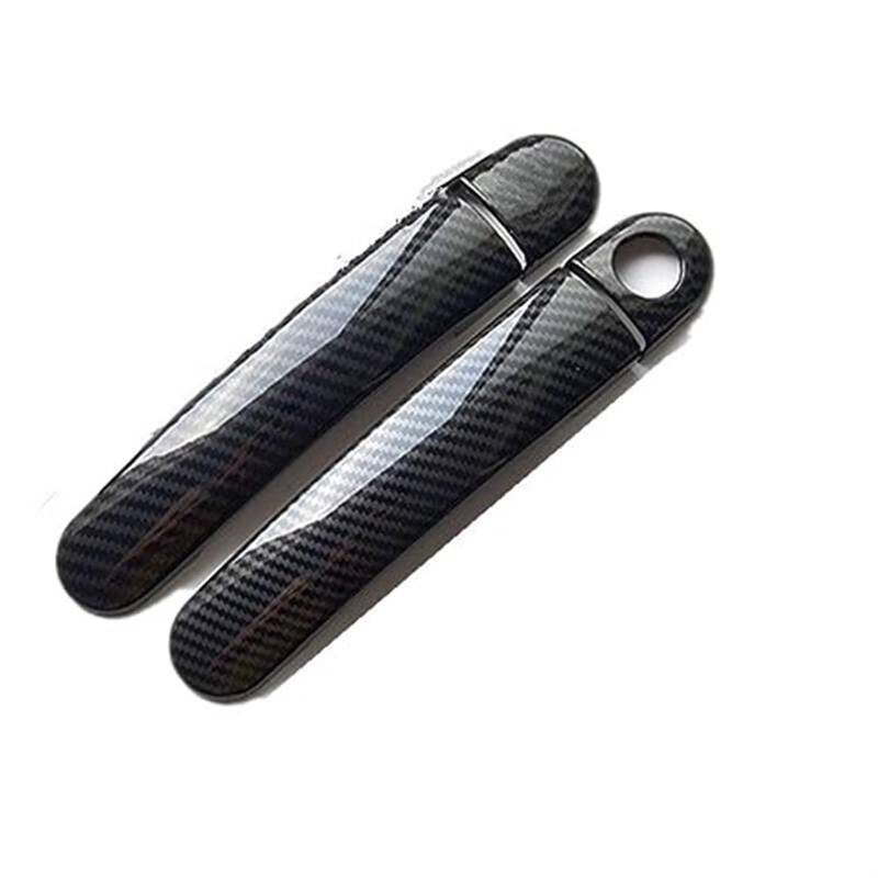 DEMULAX for VW, for Golf, 5 MK5, for Golf, V Rabbit 1K 2004-2009 Carbon Fiber Chrom Autotürgriffabdeckung Styling Zubehör Aufkleber Auto-Außentürgriffabdeckung(Black Model 6) von DEMULAX