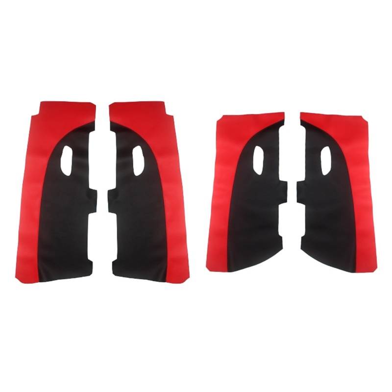 DEMULAX for XRV, for Vezel, for H-RV Auto-Styling Türgriff Armlehne Panel Mikrofaser Leder Abdeckung Trim Mit Installation Werkzeuge Nur 4 Türen Kfz-Türverkleidung(Black-red Leather,Rear 2 Doors) von DEMULAX