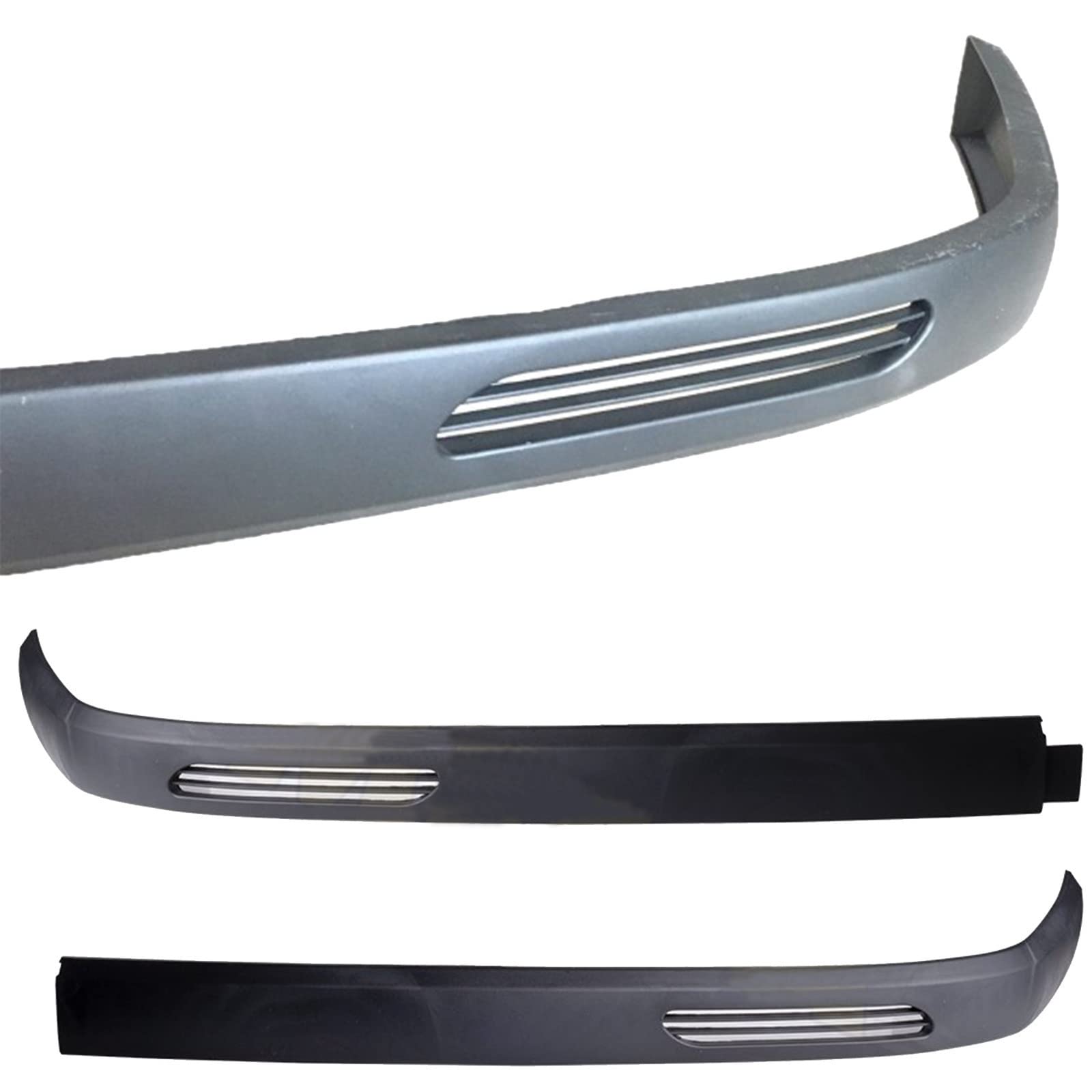 DEMUR 2 Stück FRONT SPOILER STOßSTANGE LIPPE Euro Spoiler Lippe Universal Body Kit, for Renault, Megane Laguna Modell Frontstoßstangensplitter(Model 2 Horizontal) von DEMUR