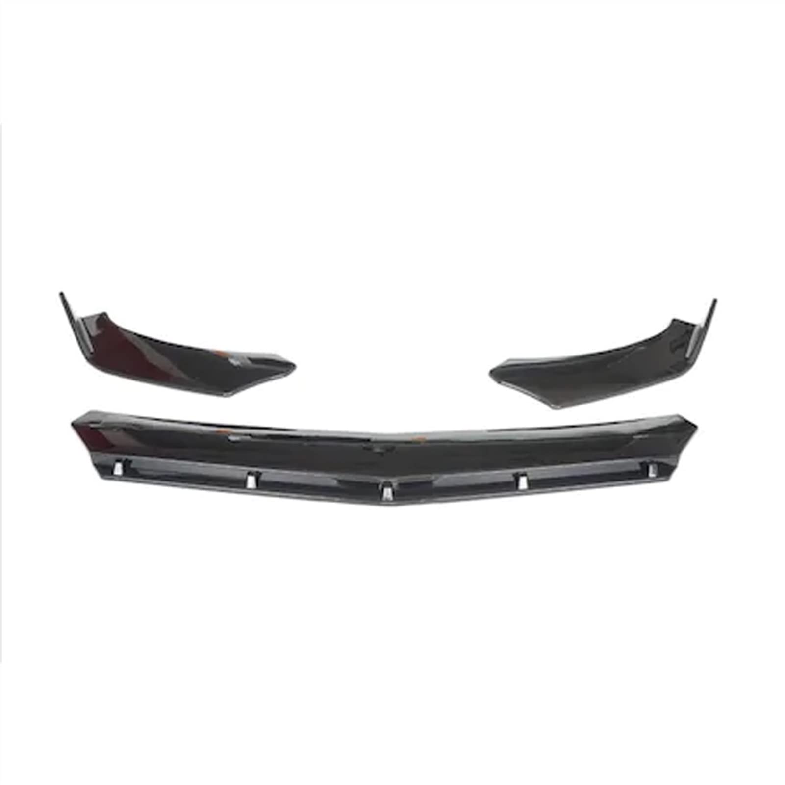 DEMUR 3 Stück Auto-Frontstoßstangenlippe, glänzend, Splitter, Diffusor, Body-Kit, Spoiler, for VW, Scirocco, R 2008–2014, Schwarz Frontstoßstangensplitter von DEMUR