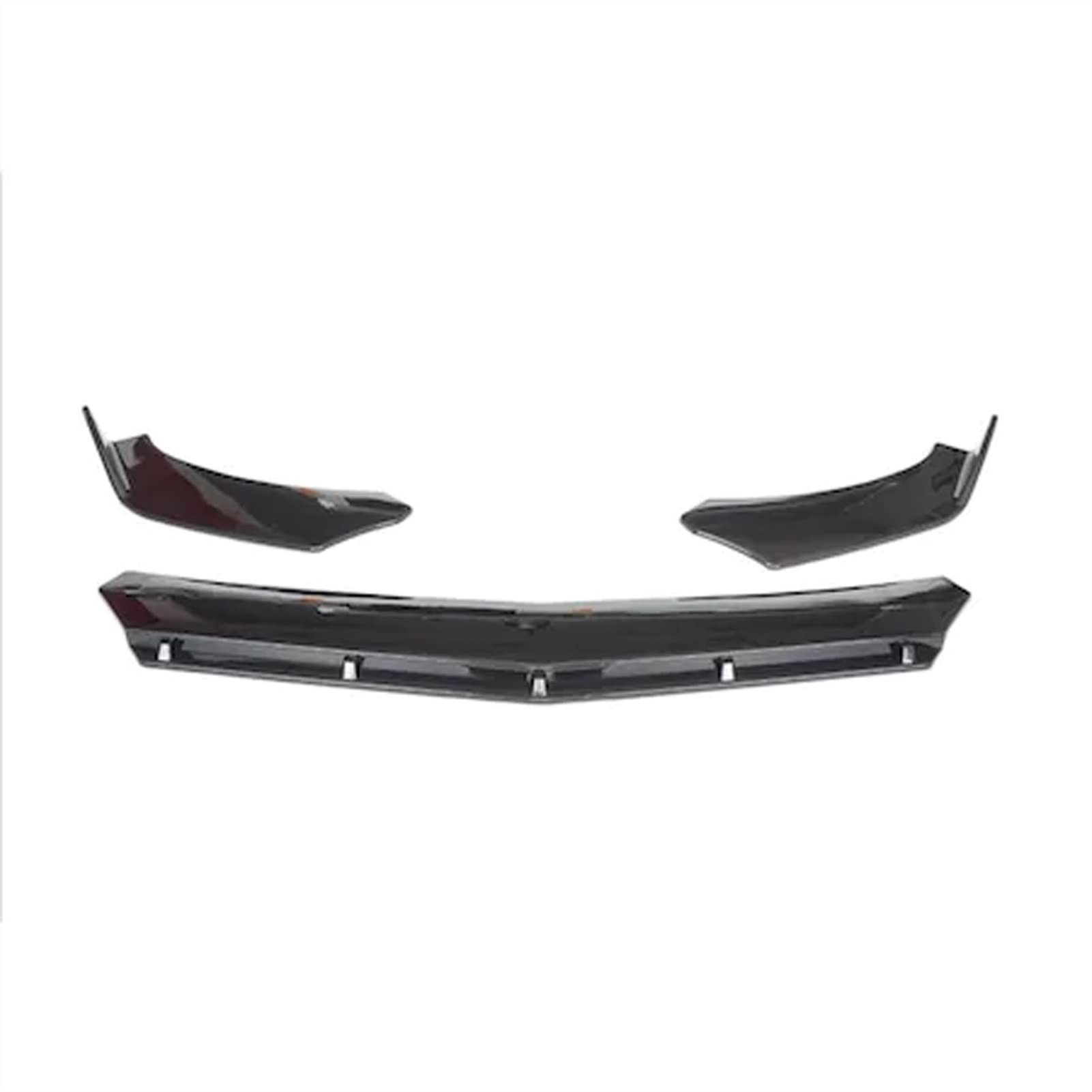 DEMUR 3 Stück Auto-Frontstoßstangenlippe, glänzend, Splitter, Diffusor, Body-Kit, Spoiler, hell, for Tiguan 2016–2018, Schwarz Frontstoßstangensplitter von DEMUR