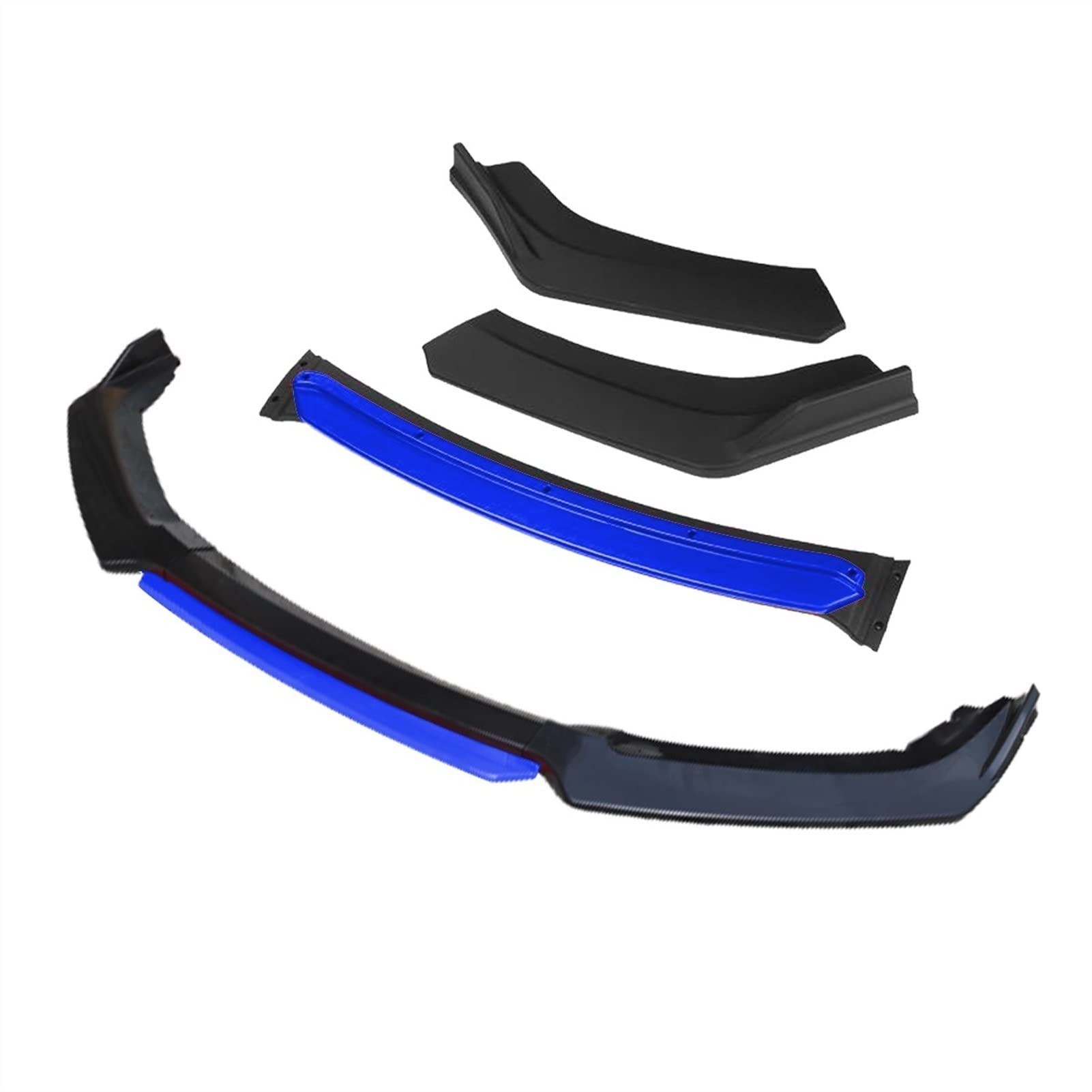 DEMUR 3 Stück Autozubehör Frontstoßstange Lippendiffusor Body Kit Spoiler, for Opel, for Vauxhall, Insignia 2009 2010 2011 2012 2013 Schwarz Frontstoßstangensplitter(4pcs+Blue) von DEMUR