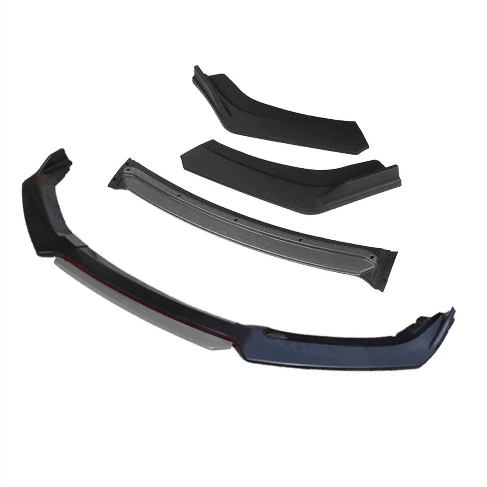 DEMUR 3-teiliges Zubehör, Auto-Frontstoßstangen-Lippensplitter, Diffusor-Lippenkörper-Kit, Spoiler-Stoßstangen, for Hyundai, for Elantra, 2016 2019, Schwarz Frontstoßstangensplitter(4pcs+Grey) von DEMUR