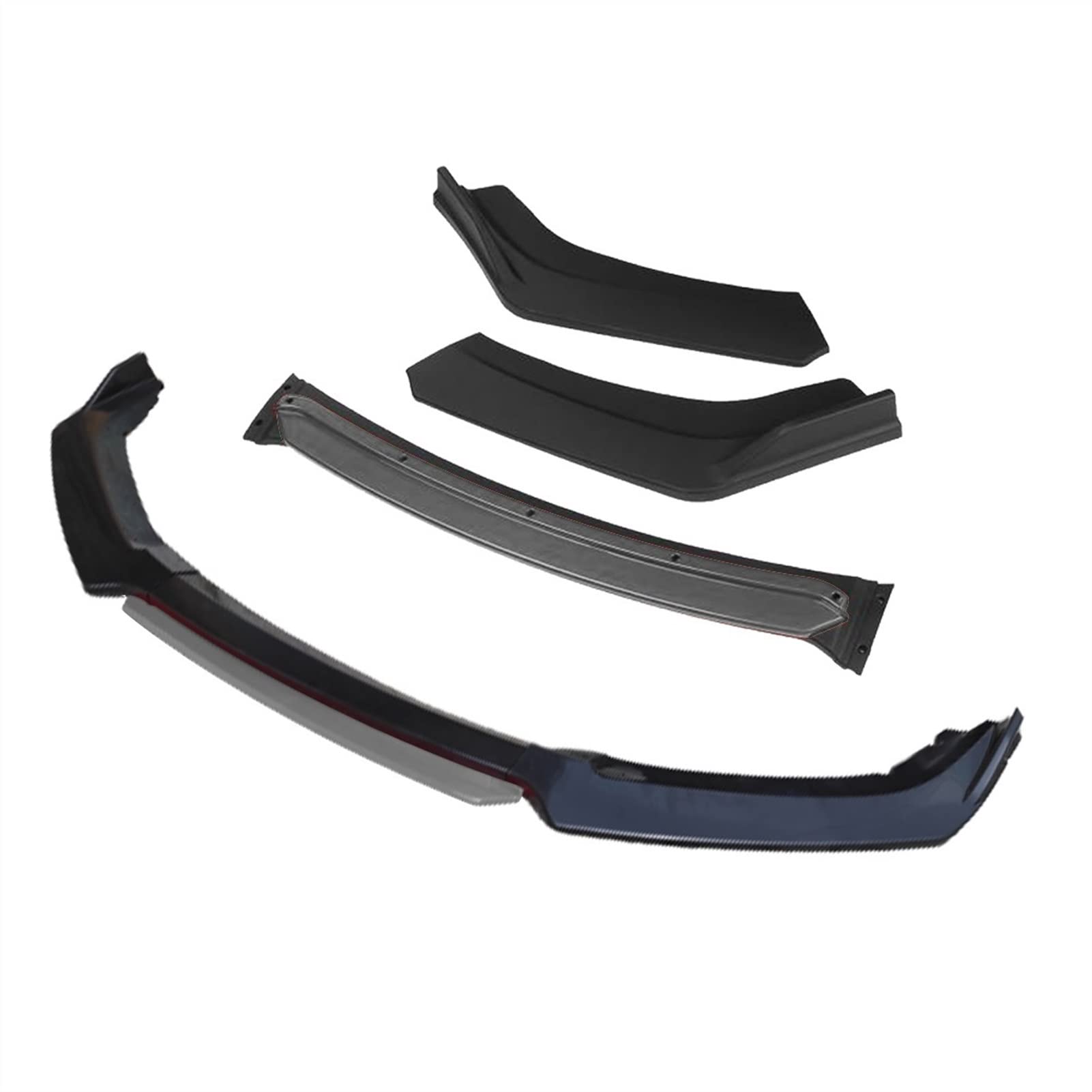 DEMUR 3-teiliges Zubehör, Auto-Frontstoßstangen-Lippensplitter, Diffusor-Lippenkörper-Kit, Spoiler-Stoßstangen, for Toyota, for Corolla, 2015 2016 2017, Schwarz Frontstoßstangensplitter(4pcs+Grey) von DEMUR