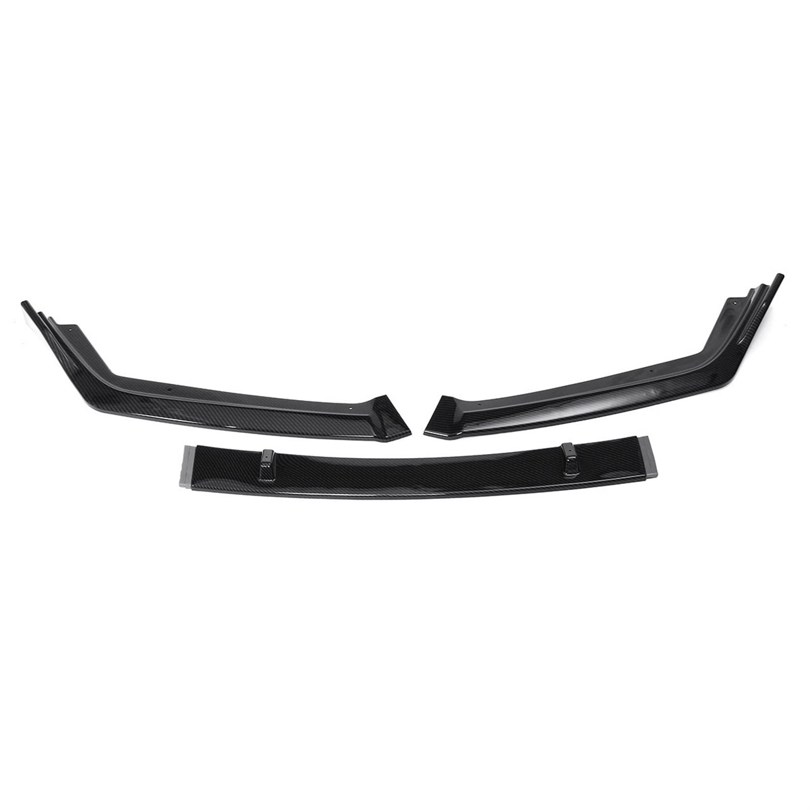 DEMUR 3 x Auto-Frontstoßstangen-Lippenkörper-Set, Splitter, Diffusor, Spoiler, Deflektor, Lippenschutz, for Accord, 9.–9.5. 2014–2017 Frontstoßstangensplitter(Carbon Fiber Look) von DEMUR