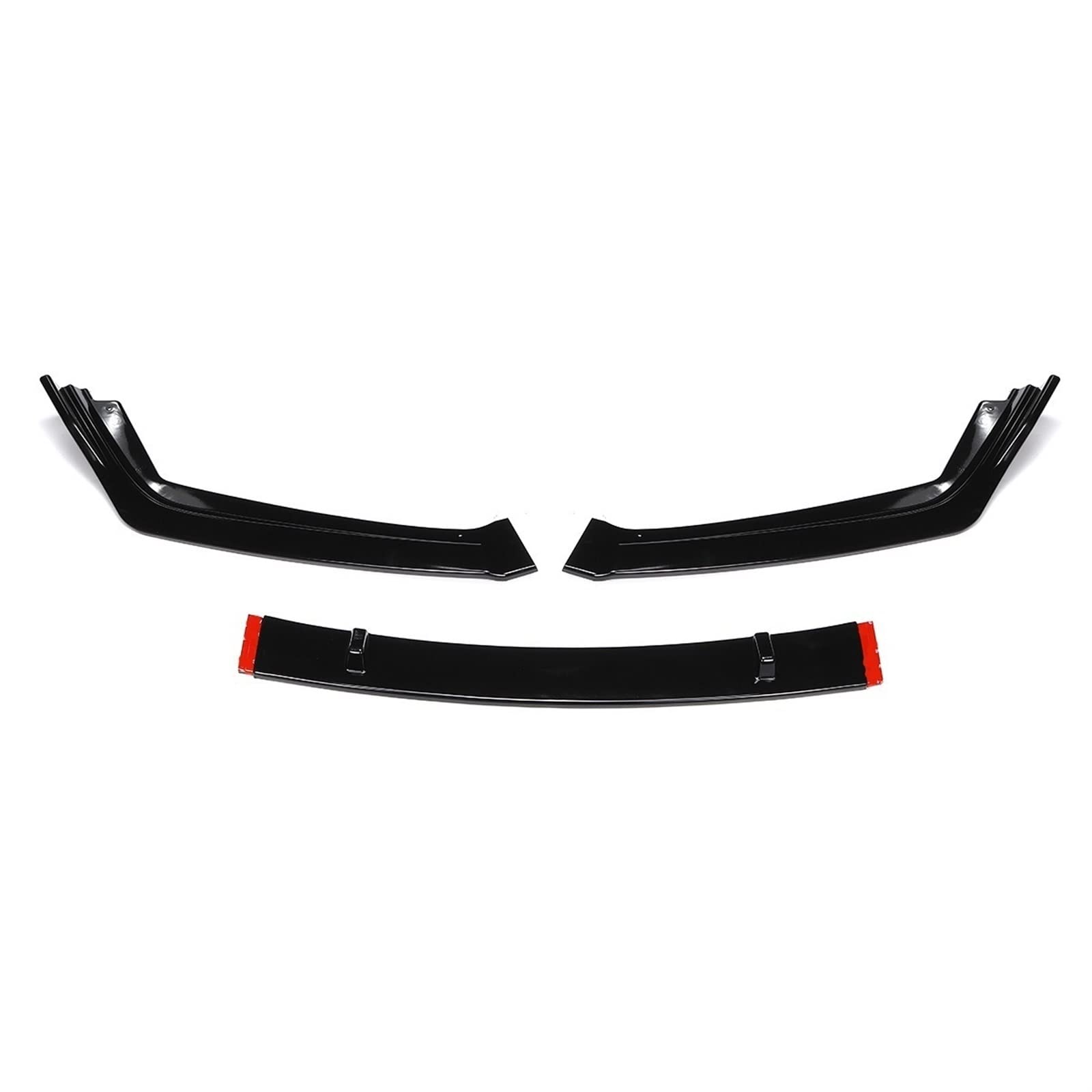 DEMUR 3 x Auto-Frontstoßstangen-Lippenkörper-Set, Splitter, Diffusor, Spoiler, Deflektor, Lippenschutz, for Accord, 9.–9.5. 2014–2017 Frontstoßstangensplitter(Glossy Black) von DEMUR