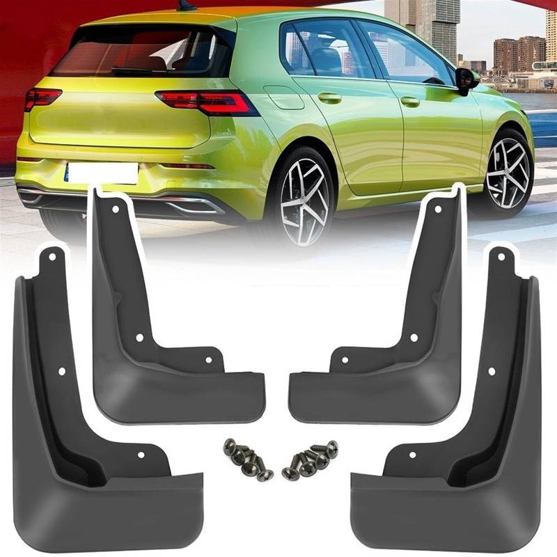 DEMUR Auto-Set Kotflügel Schmutzfänger Spritzschutz Schmutzfänger Kotflügelverbreiterung Vorne Hinten Abdeckung Styling, for VW, for Golf, MK8 8 2020 2021 2022 Spritzschutz von DEMUR