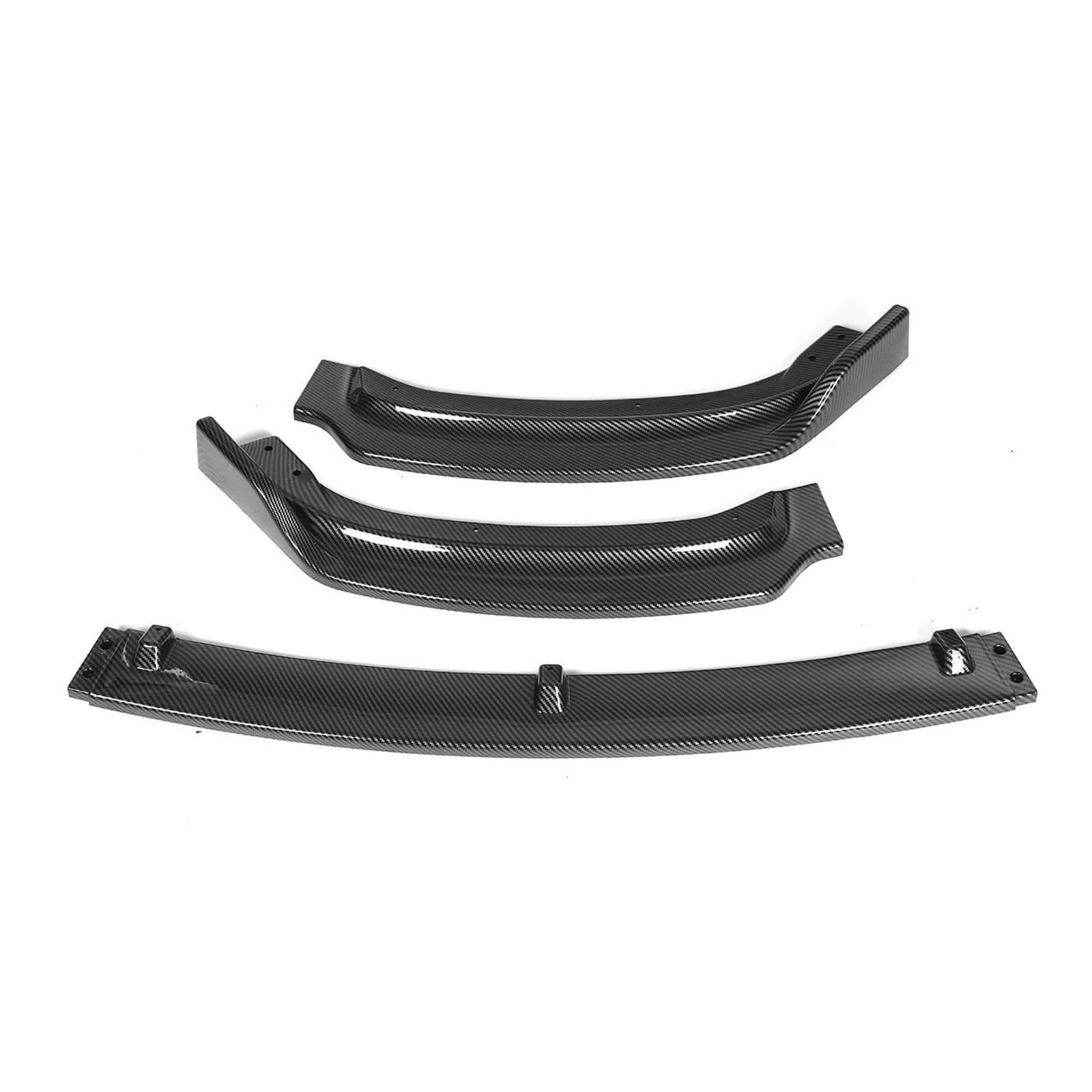 DEMUR Kohlefaser-Look, schwarz, F30 F35, Auto-Frontstoßstange, Splitter, Lippen-Körper-Set, Spoiler-Diffusor, for, 3er-Serie F30 F35 2016–2019 Frontstoßstangensplitter(Carbon Fiber Look) von DEMUR