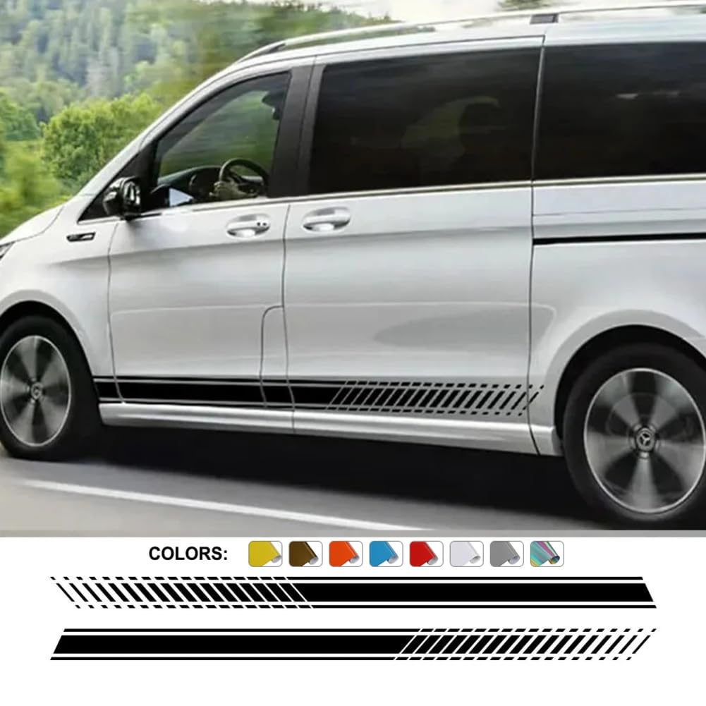 2 STÜCKE Auto Aufkleber, für Mercedes Benz Vito V Klasse Viano W447 V260 W639 W638 Marco Polo Camper Van Tuning Zubehör Vinyl Aufkleber von DENGFEN