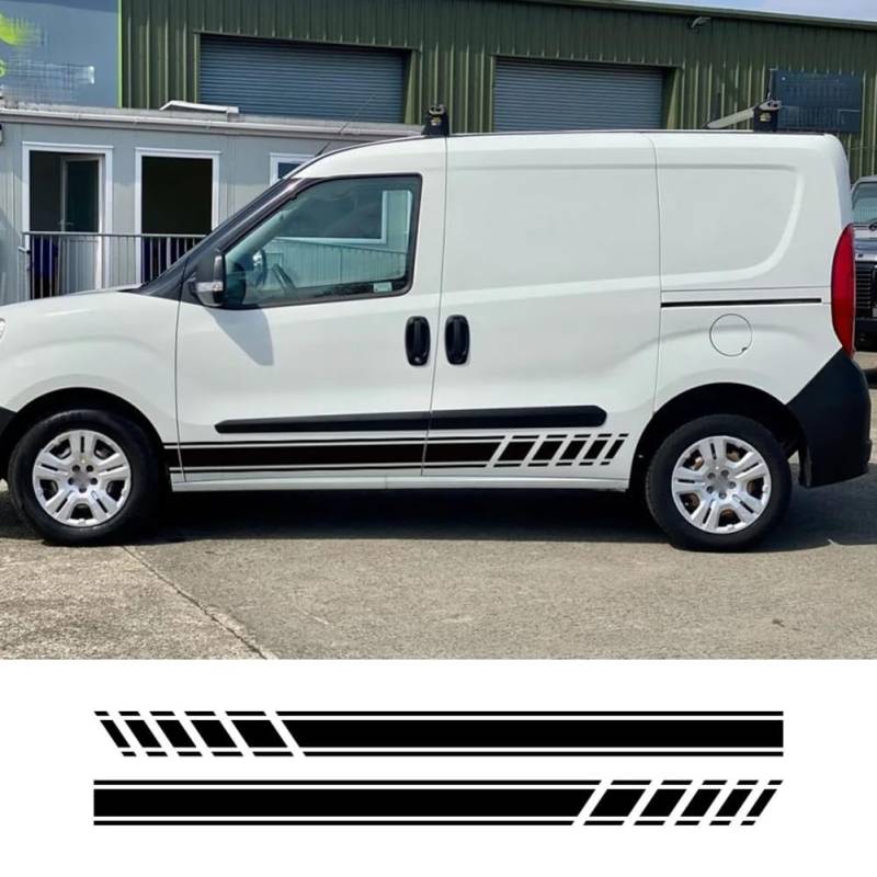 2PCS Auto Aufkleber, für Doblo Cargo, für Panorama Vauxhall, für Opel Combo Camper Van Grafik Vinyl Aufkleber Tuning Auto Zubehör von DENGFEN