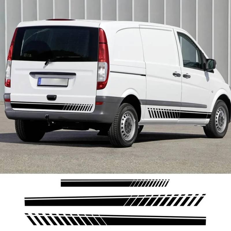 3Pcs Auto Aufkleber, für Mercedes Benz Vito V Klasse Viano W638 W639 W447 Marco Polo EQV Camper Van Vinyl Aufkleber Tuning Zubehör von DENGFEN