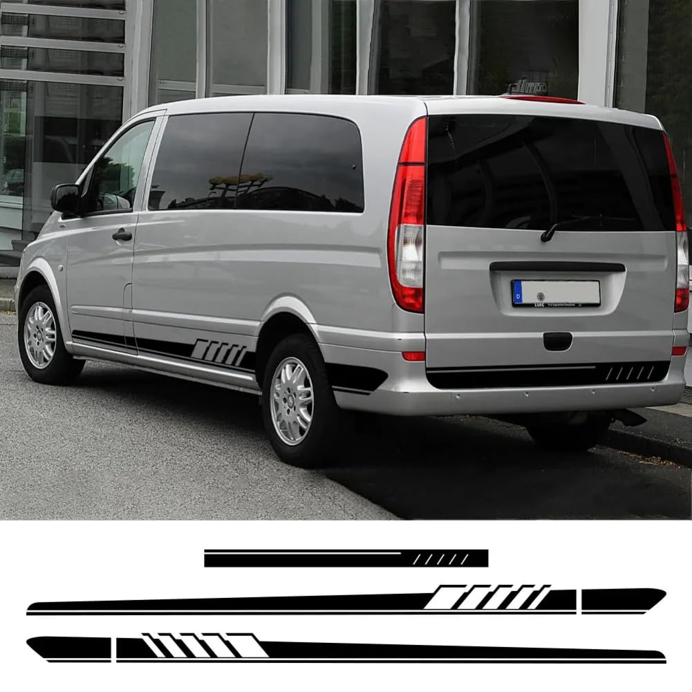 3Pcs Auto Aufkleber, für Mercedes Benz Vito V Klasse Viano W638 W639 W447 Marco Polo EQV Camper Van Vinyl Aufkleber Tuning Zubehör von DENGFEN