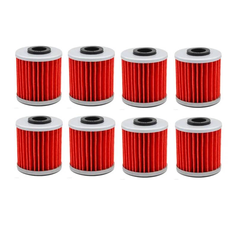 8 stücke Hohe Leistung Powersports Patrone Ölfilter for RMZ 250 450 449 2005-2016 for KX450F 2016-2017 von DENGFEN