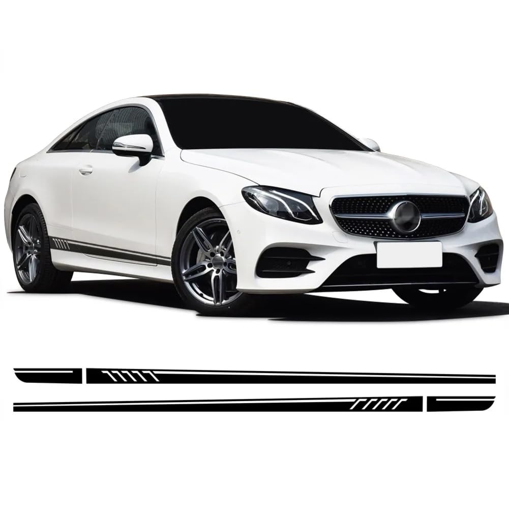 Car Door Side Stripes Skirt Stickers,for Mercedes Benz E Class W212 C207 A207 W213 A238 C238 E63 AMG Accessories von DENGFEN