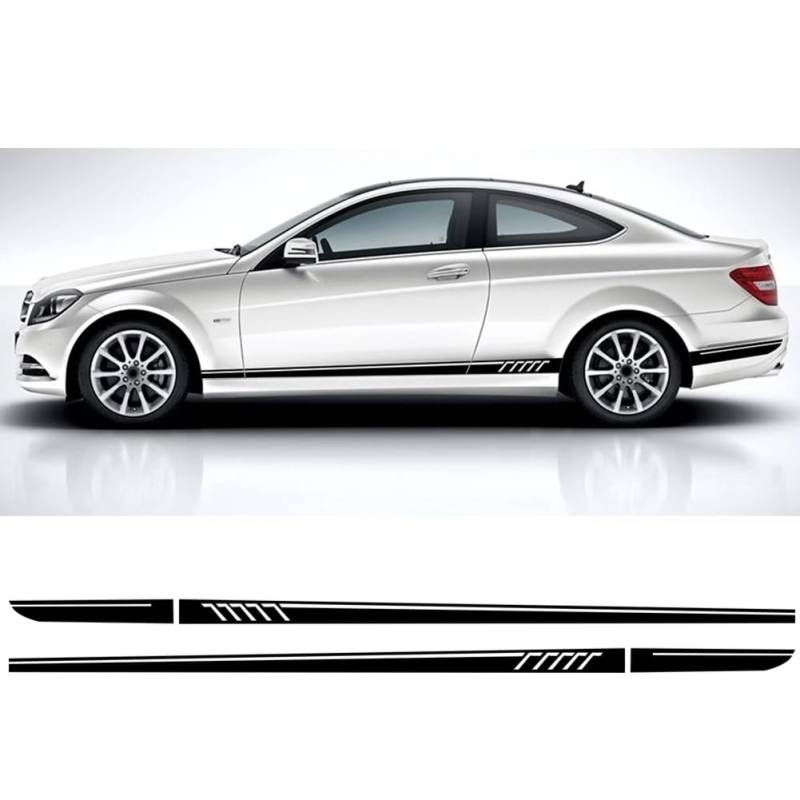 Car Door Side Stripes Skirt Stickers Vinyl Decal,for Mercedes Benz W204 C63 AMG S204 Estate C300 Accessories von DENGFEN