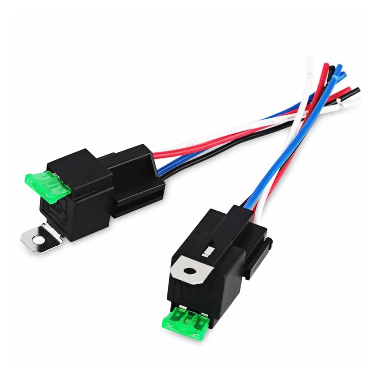 DENGFEN 2/6PCS 12V DC SPST Automotive Auto Relais Mit Relais Sockel Relais Kit Schalter 30A 4pin Sicherung Relais Schalter Kabelbaum Set(2pcs) von DENGFEN