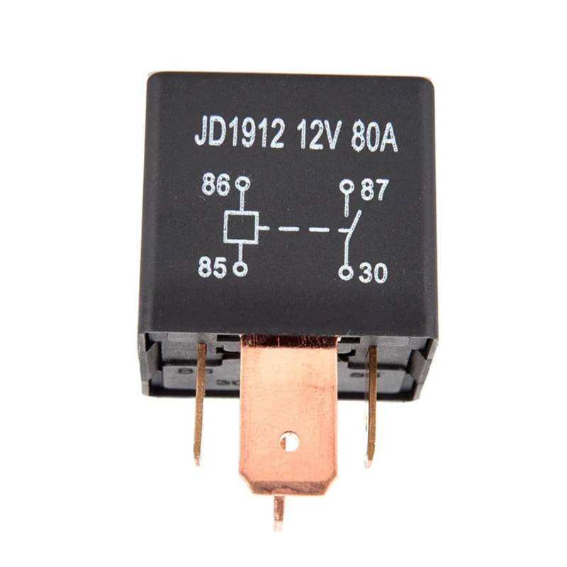 DENGFEN Praktisches wasserdichtes Hochleistungsrelais 4Pin DC 24V 12V 80A JD1912 Kfz-Autorelais von DENGFEN