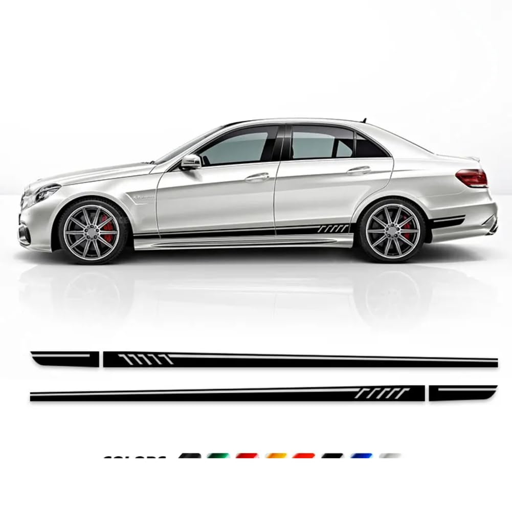 Door Side Stripes Skirt Sticker,for Mercedes Benz E Class W212 S212 A207 C207 W213 S213 A238 C238 E63 AMG von DENGFEN