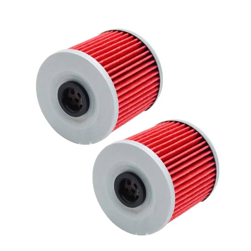 Motorrad Öl Gitter Filter for BJ250 KSF250 KEF300 KLF220 KLF250 KL250 Z250 KZ250 Z200 KLX250 MOJAVE LAKOTA BAYOU 250(2Pcs Red) von DENGFEN