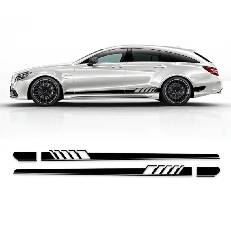 Side Stripes Skirt Sticker Decal,for Mercedes Benz CLS Class W219 C219 W218 C218 X218 C257 CLS63 AMG Accessories von DENGFEN