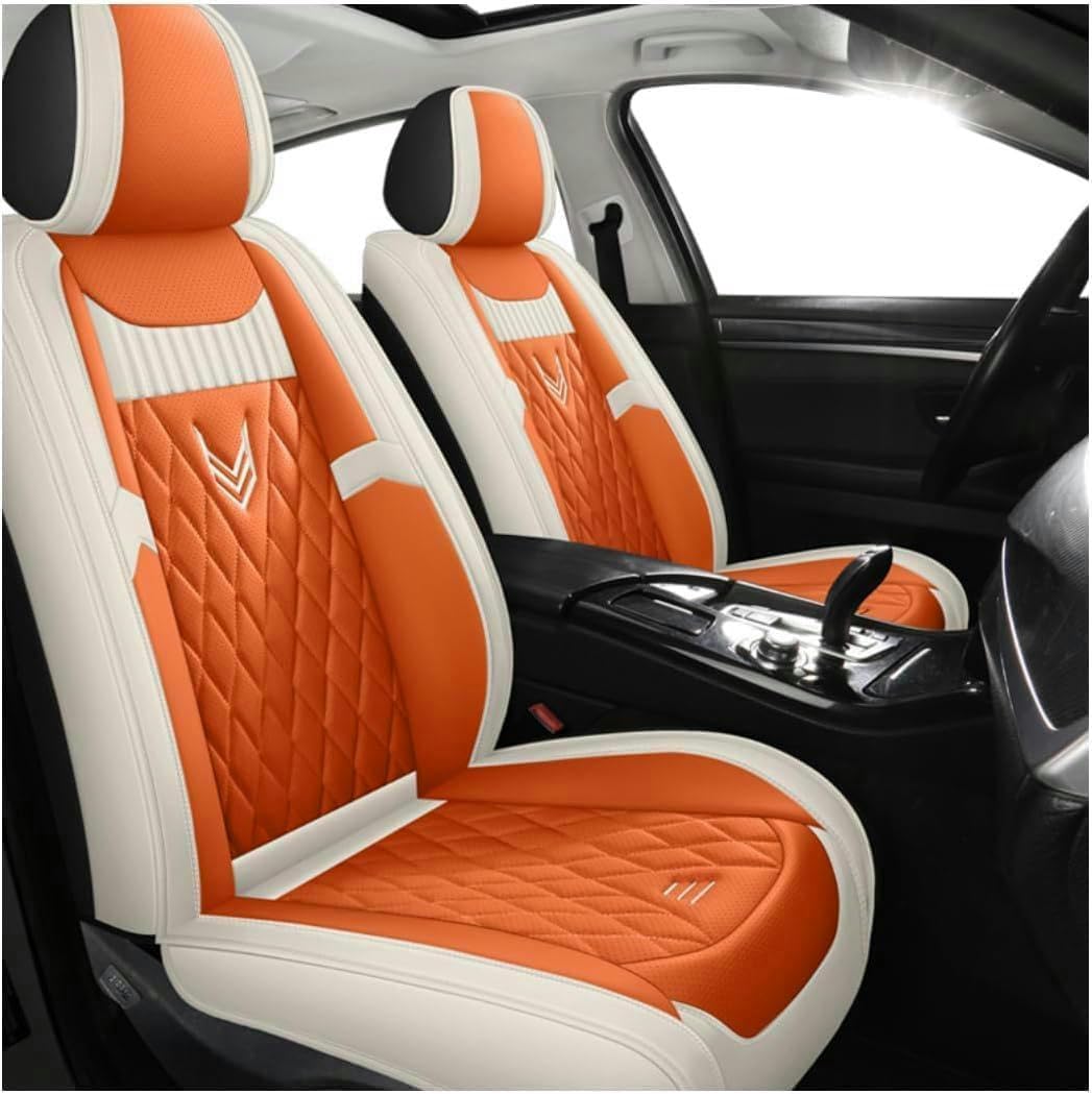 DENGFU Sitzbezüge Auto Autositzbezüge Universal Set für Ford C-Max Energi 2013-2017 C-Max Hybrid 2013-2018 EcoSport 2018-2021 Escape Hybrid Auto Zubehör,orange Farbe von DENGFU