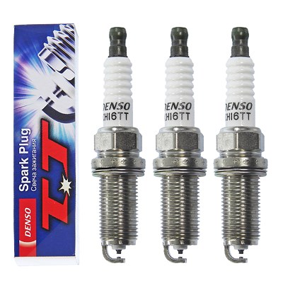 Denso 3x Zündkerze Twin Tip KH16TT für Citroën, Peugeot, Toyota von DENSO