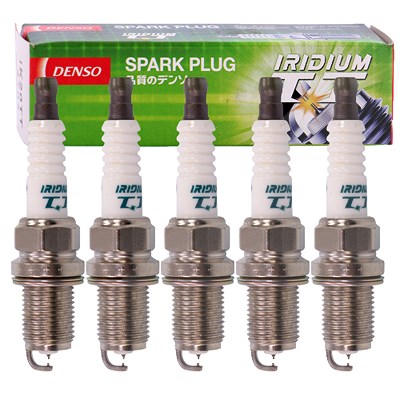 Denso 5x Zündkerze Iridium TT IK20TT [Hersteller-Nr. IK20TT] für Fiat, Lancia, Renault, Seat, Volvo, VW von DENSO